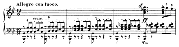 Allegro con fuoco (The Departure) Op. 62 No. 2  in B-flat Major 
by Mendelssohn piano sheet music