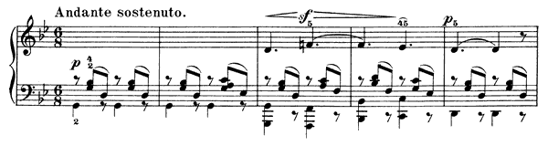 Andante sostenuto (Venetian Boat Song) Op. 19 No. 6  in G Minor 
by Mendelssohn piano sheet music