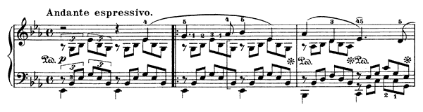 Andante espressivo (Contemplation) Op. 30 No. 1  in E-flat Major 
by Mendelssohn piano sheet music