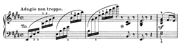 Adagio non troppo (Consolation) Op. 30 No. 3  in E Major 
by Mendelssohn piano sheet music