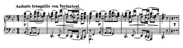 Andante and Variations - for four hands Op. 83  a  in B-flat Major 
by Mendelssohn piano sheet music