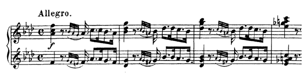 Fantasia - for four hands K. 608    in F Minor 
by Mozart piano sheet music