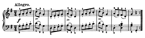 No 4: Allegro - from Twelve little Pieces   in G Major 
by Müller piano sheet music