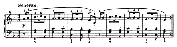 No 6: Scherzo - from Twelve little Pieces   in F Major 
by Müller piano sheet music