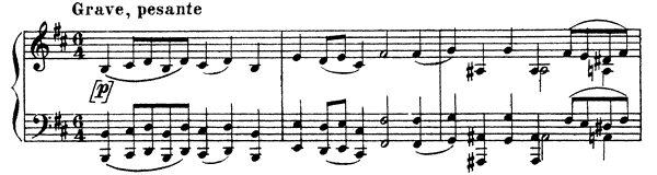 Intermezzo in the Classic Manner - first version   in B Minor 
by Mussorgsky piano sheet music