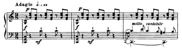 Adagio Op. 97   No. 10  in C Major 
by Prokofiev piano sheet music