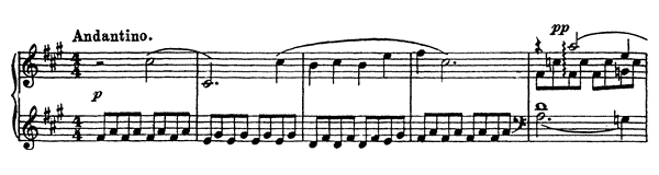 Andantino Op. 31 No. 2  in F-sharp Minor 
by Prokofiev piano sheet music