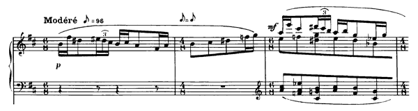 Shéhérazade: Ouverture de féérie - for four hands   in B Minor 
by Ravel piano sheet music