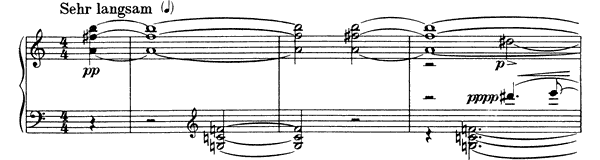 Sehr langsam Op. 19 No. 6  
by Schoenberg piano sheet music