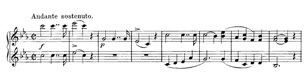 Grand Funeral March - for four hands Op. 55 D. 859  in C Minor 
by Schubert piano sheet music