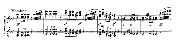 Grande Marche Héroique - for four hands Op. 66 D. 885  in A Minor 
by Schubert piano sheet music