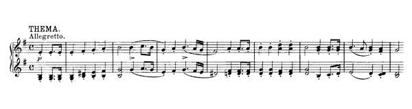 Variations on a French Song - for four hands Op. 10 D. 624  in E Minor 
by Schubert piano sheet music