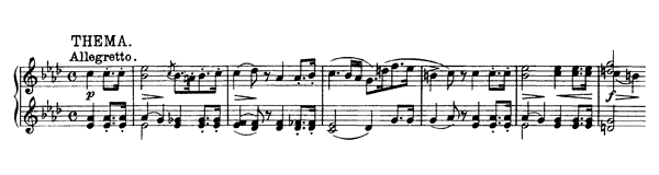 Variations on an Original Theme - for four hands Op. 35 D. 813  in A-flat Major 
by Schubert piano sheet music