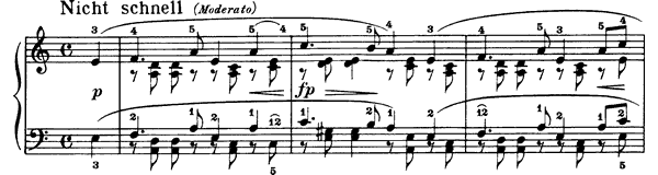 A Little Romance Op. 68 No. 19  in A Minor 
by Schumann piano sheet music