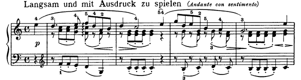 Langsam und mit Ausdruck zu spielen Op. 68 No. 21  in C Major 
by Schumann piano sheet music