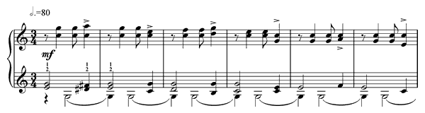 Ritter vom Steckenpferd Op. 15 No. 9  in C Major 
by Schumann piano sheet music