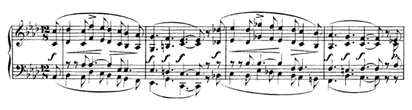 Larghetto Op. 124 No. 13  in F Minor 
by Schumann piano sheet music