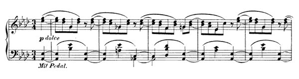 Waltz Op. 124 No. 15  in A-flat Major 
by Schumann piano sheet music