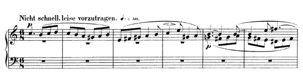 Nicht schnell, leise vorzutragen Op. 126 No. 1  in A Minor 
by Schumann piano sheet music