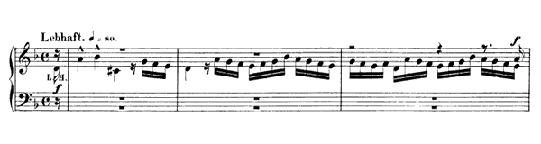 Lebhaft Op. 126 No. 4  in D Minor 
by Schumann piano sheet music