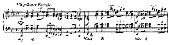 March: Mit grösster Energie Op. 76 No. 1  in E-flat Major 
by Schumann piano sheet music