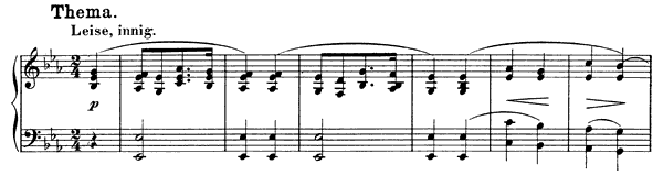 Theme   in E-flat Major 
by Schumann piano sheet music