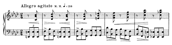 Prelude Op. 11 No. 18  in F Minor 
by Scriabin piano sheet music