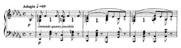 Chant élégiaque Op. 72   No. 14  in D-flat Major 
by Tchaikovsky piano sheet music