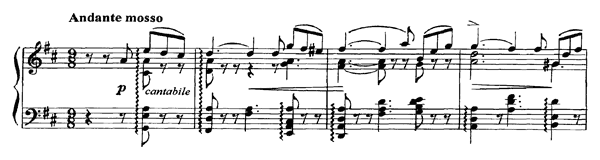 Méditation Op. 72 No. 5  in D Major 
by Tchaikovsky piano sheet music