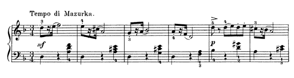 Mazurka Op. 39 No. 11  in D Minor 
by Tchaikovsky piano sheet music