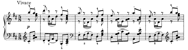 Valse à cinq temps Op. 72 No. 16  in D Major 
by Tchaikovsky piano sheet music