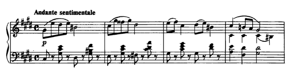 Nocturne Op. 19   No. 4  in C-sharp Minor 
by Tchaikovsky piano sheet music