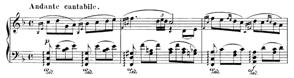 Romance Op. 51   No. 5  in F Major 
by Tchaikovsky piano sheet music