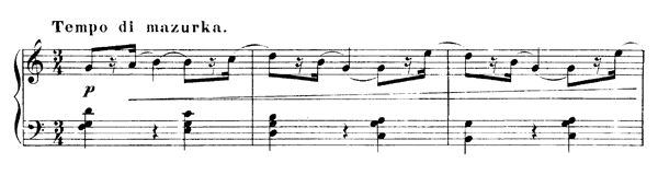 Mazurka Op. 40   No. 4  in C Major 
by Tchaikovsky piano sheet music