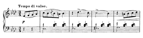 Waltz Op. 40   No. 8  in A-flat Major 
by Tchaikovsky piano sheet music