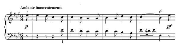 Innocence   in A Major 
by Türk piano sheet music