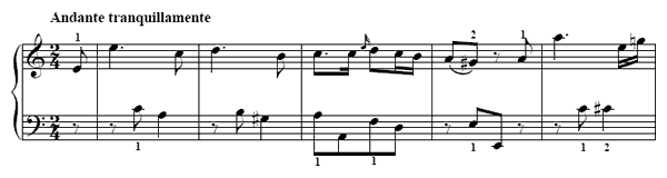 Contentment   in A Minor 
by Türk piano sheet music