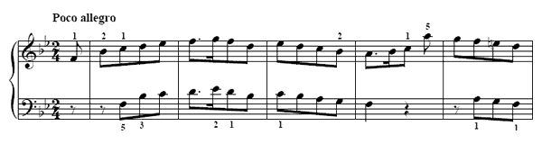 A Cheerful Spririt   in B-flat Major 
by Türk piano sheet music