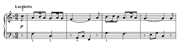 A Soft-Hearted Man   in F Major 
by Türk piano sheet music