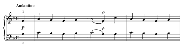 Cradle Song   in F Major 
by Türk piano sheet music