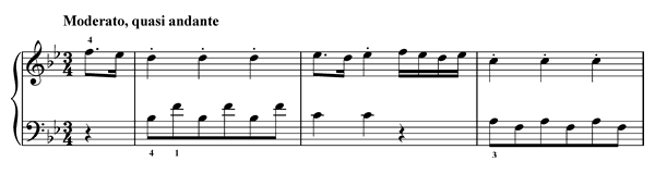 No Great Art is Here   in B-flat Major 
by Türk piano sheet music