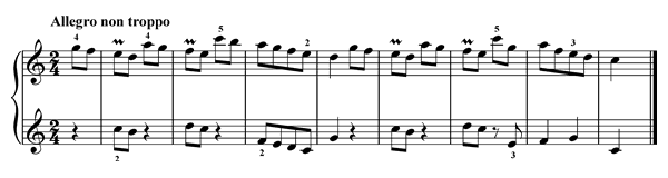 Inverted Mordents   in C Major 
by Türk piano sheet music